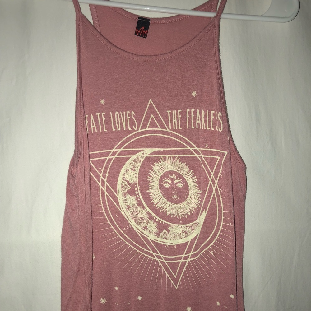 “Fate loves the fearless” tank top